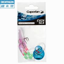 Decathlon cocked bionic hook fishing group red skin bright fish hook Luya fake bait fish shrimp skin hook OVF