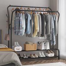 Clothes rack Floor-to-ceiling bedroom household coat rack Drying rack Drying rod Indoor folding hanging clothes storage hanger