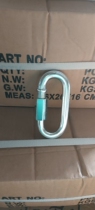 National Standard Quick Succession Ring Runway Shape Galvanized Iron Mountaineering Insurance Safety Buckle Chain Strip Lock Link Hanging Button 3 5