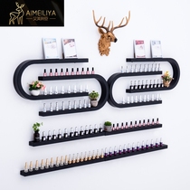 Manicure shop background nail polish display rack shape nail art shelf Wall wall rack wrought iron nail polish wall rack