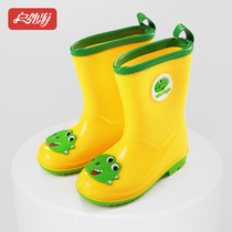 Childrens rain shoes light and comfortable non-slip boys and girls Baby students rubber shoes rain boots cute girls waterproof shoes middle tube