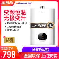 Wanhe gas water heater 12 liters L natural gas Household gas Liquefied gas Constant temperature strong exhaust type Instant heat type quick heat