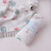 Bamboo Cotton Wrap Muslin Yarn Bamboo Cotton Baby Swaddle Towel Gauze Wrap Towel Blanket Cover Blanket Whale Composition