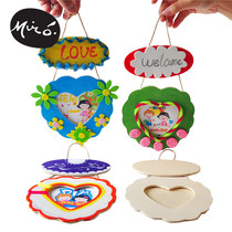 Teachers Day White bad wooden photo frame send teacher childrens creative handmade diy Kindergarten self-made material package