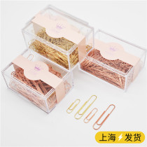Rose gold creative paper clip Golden paper clip Return needle Color pin Return needle Office stationery supplies