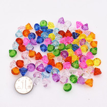 Childrens small transparent acrylic imitation Crystal colorful gem toy Diamond reward DIY bracelet necklace beaded