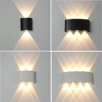 Up and down luminous wall lamp indoor simple Creative Corridor aisle staircase color light led waterproof outdoor double-head spotlight