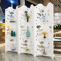 European-style screen partition folding living room simple modern bedroom home cover simple hollow carved mobile folding screen