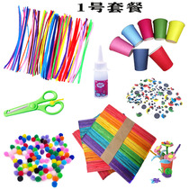 Hair root twist stick set Handmade diy production of animal dolls Kindergarten early education training materials combination tool bag