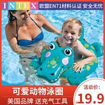 INTEX children swimming ring 3 years old 6 baby thick floating ring 10 children underarm circle children cute animal swimming ring