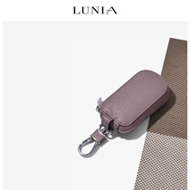 Head Layer Cow Leather Light Slim Car Key Bag Lady Door Key Bag Genuine Leather Zip Car Intelligent Remote Control Lock Spoon Bag