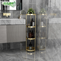 Light luxury bathroom shelf floor-standing toilet storage rack multi-layer multifunctional toilet triangle shelf