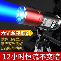 Night fishing light fishing Light super bright blue light violet flashlight mosquito repellent xenon strong light high power field fishing equipment