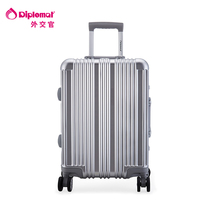 Diplomat suitcase aluminum frame 20 inch universal wheel net red female trolley case 28 suitcase strong and durable TC-912
