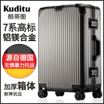 Thickened all-aluminum magnesium alloy suitcase male universal wheel 28 trolley case Female 22 inch 32 code 26 suitcase 20 inch