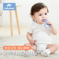 Full liquid food grade silicone gum baby grinding stick 0-6-12 months old baby gum can be boiled