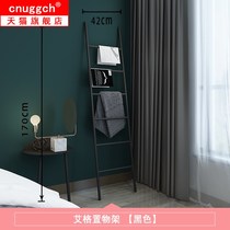 Nordic minimalist wall shelf staircase coat rack bedroom floor bathroom ins Wind decoration drying rack