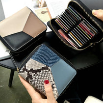 20 CARD BAG WOMEN STYLE MULTI-POSITION FINE ULTRA SLIM ANTI-DEGAUSSING UPSCALE LARGE CAPACITY PERSONALITY GENUINE LEATHER RELEASE CARD