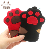 Japanese Illustrations Kine Cat Cute Pure Cotton Small Cat Paw Key Bag Creative Personality Student Zero Wallet Card Bag