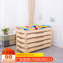 Kindergarten small bed wooden bed students nap solid wood thickening special care class disassembly splicing stacking bed pine bed