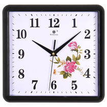 Living room wall silent fashion Hermes Orange minimal household soft-mounted square wall decorated clock
