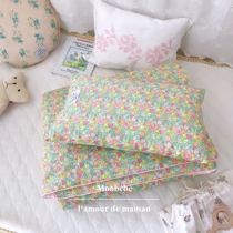 Monbebe imported from Korea childrens bedding quilt air conditioner quilt cover pillow set kindergarten spring summer autumn floral