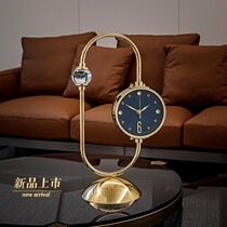 Clock and clock living room light luxury high-end clock European sitting clock modern home fashion desk clock creative desktop desktop ornaments