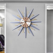 Nordic wind wall clock living room home fashion creative clock hanging wall silent non-perforated special-shaped clock silent hanging watch