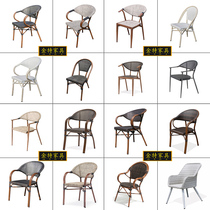 Outdoor chair courtyard Leisure outdoor terrace outdoor rattan chair balcony simple shop outside single backrest chair