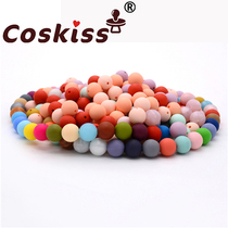New 12mm food grade silicone ball jewelry baby paddle chain bite tooth rod DIY bracelet necklace accessories material