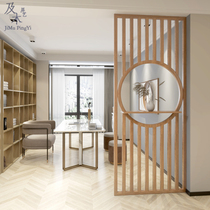 Chinese wood screen partition fence Living room entrance occlusion Small household decoration hollow simple modern