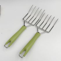 Five-tooth five-claw fork spoon hotel portable tool clamp noodles food stainless steel fork behind kitchen bean sprout fork large