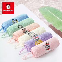 Babu bean baby towel Baby embroidered small square towel Newborn face towel Childrens saliva towel than cotton gauze