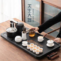 Natural big Wujin Stone tea tray tea set set home living room office guest high-end tea table fully automatic integration