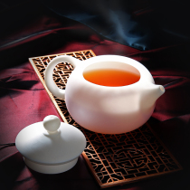 (Gold Award) Thin Tart Jade White Porcelain Teapot Set Household Tea Single Pot Ceramic Kung Fu Tea Set Collection