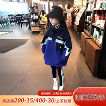 er tong jia cotton 2021 autumn and winter New zhong da tong Korean version of the tooling cotton girls western style thickened jackets