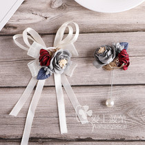 Corsage flower sisters ladies accessories corsage word wrist bridesmaid bridegroom Korean hand flower best man wedding brooch