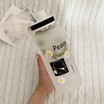 Water cup female super large capacity glass 1000ml portable male creative personality large trend cup with straw