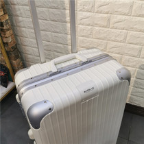 MARRLVE high-value suitcase 5608 boarding box silent trolley lock white suitcase aluminum box