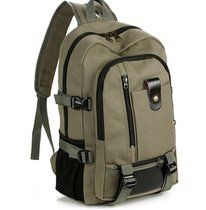 New canvas large capacity Mens backpack travel backpack fashion trendy male college student bag