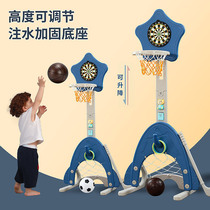 Children's basketball hoop indoor liftable household shooting frame 1-2-3 year old boy infant baby ball toy