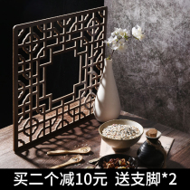 Retro National style gourmet photo photography props Chinese classical pane manufacturing light and shadow shooting background board wood grain ornaments decoration Mid-Autumn Festival moon cake tea porcelain play pendulum