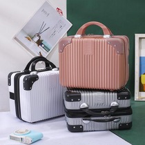 14 Inch Carry-on Suitcase Makeup Bag Women Small Light 16 Password Travel Leather Case Document Mini Containing Box