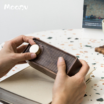 Moonv Yuefu Solid Wood Music Box Wooden Music Box Physical Amplifier Beech diy Birthday Gift for Girls