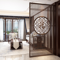 Custom solid wood screen partition wall Living room dining room grille hollow decoration block new Chinese home barrier brake entrance