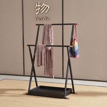 Full solid wood hanger floor hanging hanger bedroom coat rack new Chinese style modern minimalist land storage coat rack