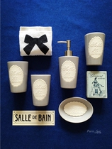Bathroom five-piece set toothbrush cup American European Nordic wash set bathroom kit ceramic mouthwash Cup soap dish