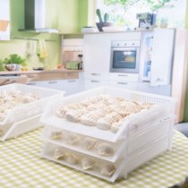 Dumpling box frozen dumpling household refrigerator storage box dumpling tray frozen dumpling box dumpling plate plastic multi-layer stack