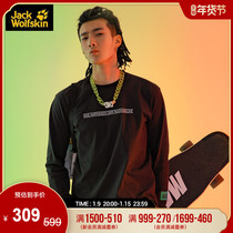 JackWolfskin wolf claw spring summer outdoor Japanese Color Label series men and women with breathable long sleeve print T-shirt