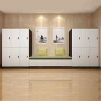 Staff locker wooden gym storage cabinet beauty salon yoga studio balcony locker bath with code lock